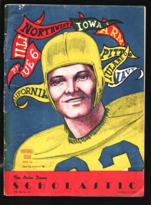 Notre Dame Scholastic 12/6/1946 -football issue-Team & player pix-Game synops... - Image 1 of 2