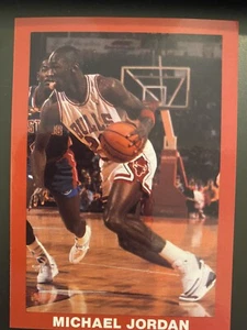 1989-90 BRODER michael jordan lingua guida bordo rosso carta tori chicago - Foto 1 di 2