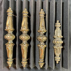 Vintage Brass Cabinet Pulls 1970's 8 in and 6 in long Made in Canada - Picture 1 of 6