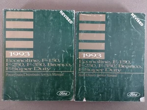 1993 Ford F-150 F-350 Truck Econoline, Bronco Revised Service Manuals 2 Volumes - Picture 1 of 17
