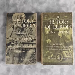 1956 Vtg A History of Europe Vol I & II Henri Pirenne Set π - Picture 1 of 22