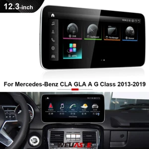 12.3" Android 12 Car Radio Stereo GPS For Benz A W176 G W463 GLA X156 2013-2019 - Picture 1 of 12