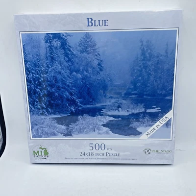 Quebra-cabeça MI azul 500 peças 24 x 18 Phil Stagg fotografia - Imagem 1 de 4