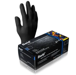 1000 Black Nitrile Exam Gloves M Medium, 5 Mil, Aurelia Bold, Disposable - Picture 1 of 5