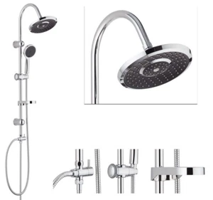 Überkopbrauseset Duschsäule mit Regendusche und Handbrause Duschsystem Chrom - Bild 1 von 7