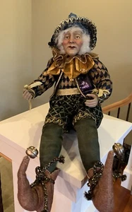 Vintage Mark Roberts Stil Narr Clown Puppe bewegliche Figur S schrullig - Bild 1 von 7