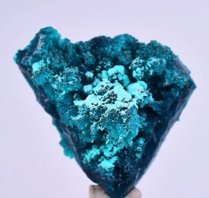 3cm GEMA AZUL MALAQUITA CRISOCOLA PERÚ ROSETA CRISTAL BOTRIOIDAL UVA UB127 - Imagen 1 de 8