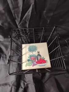 Metal Wire Basket w Handles Kitchen Storage Decor 9"W / 6"T                  PP - Picture 1 of 5