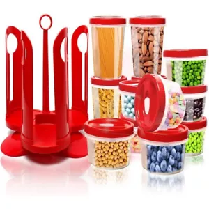 25 pc Food Storage Container Set With Rotating Rack - Picture 1 of 4