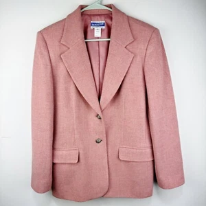 Pendleton Vintage Women’s 100% Virgin Wool Blazer Pink 2 Button - Picture 1 of 6