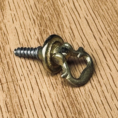 Vintage Councill Craftsman Solid Brass Drawer Tray Finger Pull Furniture Part Cover