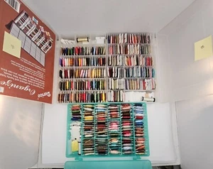 Large Lot Carded Floss 330 Cards - Plus Containers - Plus Bonus Kreinik Spools - Picture 1 of 4