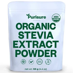 Purisure Organic Stevia Powder, 125g, Zero Calorie Natural Sugar Substitute, 846 - Picture 1 of 13