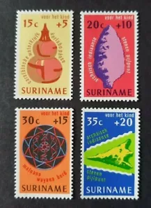 1975 Surinam Países Bajos juego bienestar infantil Wayana plato punta de flecha piedra en muy buen estado montado sin montar o nunca montado - Imagen 1 de 1