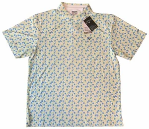 Callaway Mens Opti-Dri Polo Golf Shirt Large Flamingo Floral All Over Print AOP - Picture 1 of 6