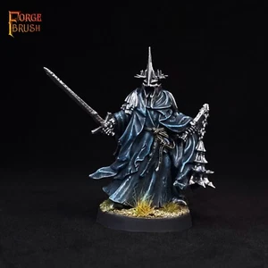 PAINTED Witch King Angmar with flail MESBG. Mordor army, barad dur, Crown Morgul - Imagen 1 de 2