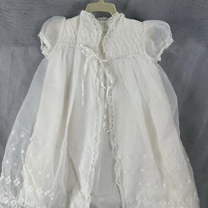 Abito da battesimo vintage con slip vestaglia Little Folks regalo anni 60 unione - Foto 1 di 13