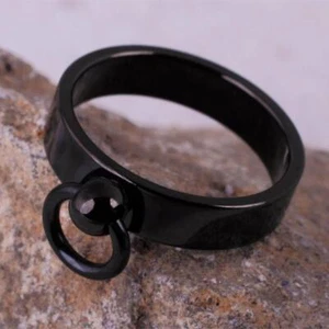 SM! The Story of O Edelstahl STAHL RING DER O black slave bdsm fetisch gothic - Bild 1 von 2