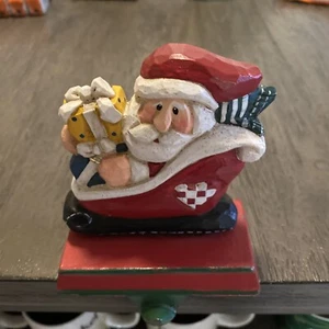 Midwest of Cannon Falls Santa Sleigh Christmas Stocking Holder Heavy Metal Base - Picture 1 of 4