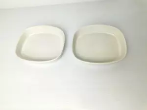 Platos para servir 2ct Pfaltzgraff American Airlines 430 AA 73D1095 blancos primera clase - Imagen 1 de 5