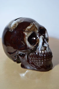 Rara Hucha Calavera de Porcelana Ceramica - Foto 1 di 7