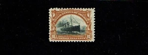1901 U.S. Pan-Am Expo Commem 10c Yel Brn & Blk STEAMSHIP Sc#299 M/NH/OG Wow! - Picture 1 of 2