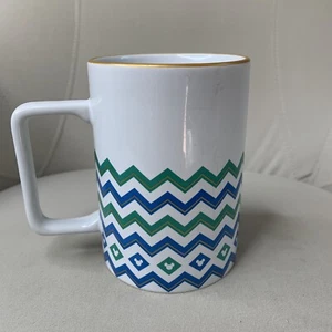 Disney Parks Exclusive Mug With Turqouise Chevron Blue Mickey Icon Cup - Picture 1 of 4