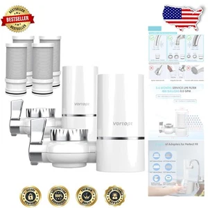 Efficient 2-Faucet Water Filter with Chlorine Reduction & 4 Replacements - Picture 1 of 10