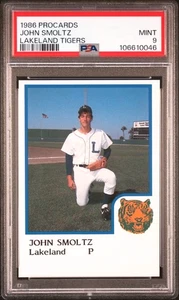 ProCards Lakeland Tigers 1986 John Smoltz - PSA 9, raro - ¡primera tarjeta con licencia! - Imagen 1 de 2