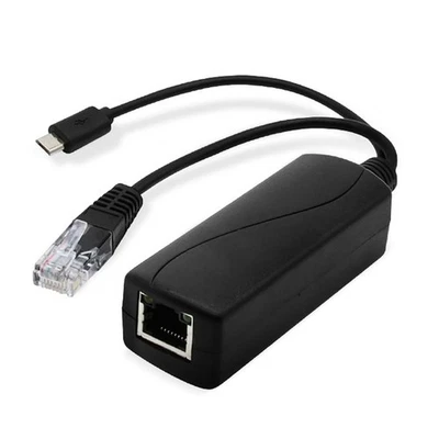 48V to 5V 2A Micro USB Adapter 10W PoE Splitter Power Over Ethernet Connector - Image 1 of 4
