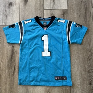 Carolina Panthers Jersey Youth Medium Blue NFL Football Nike Cam Newton #1 Home - Picture 1 of 6