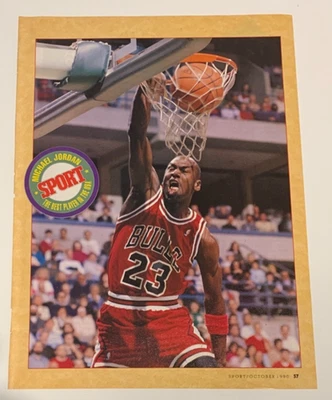 MICHAEL JORDAN Chicago Bulls 1990 1 Page Magazine Picture (1 Page Only) - Image 1 of 2