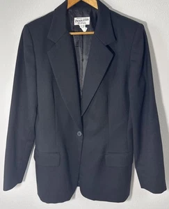 Vintage Pendleton Women’s 100% Wool Blazer Jacket 1990s Black Size 8 USA - Picture 1 of 12