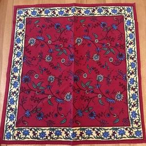6 Williams Sonoma French County Provençal Red Dinner Napkins 20”x 20” Cotton - Picture 1 of 6
