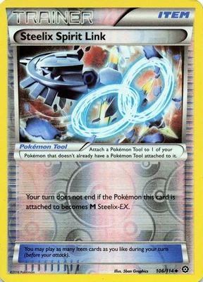 Steelix Spirit Link 106/114 - REVERSE HOLO - XY - Steam Siege - LP - Image 1 of 2