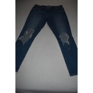 Levis 721 Premium Jeans BIG E Womens Size 33 x 30 High Rise Skinny Fit Blue - Picture 1 of 12