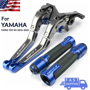 YAMAHA YZFR3 YZF R3 2015-2021 Adjustable Brake Clutch Levers Hand Grips - Imagen 1 de 16