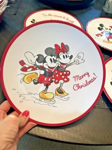 Pottery Barn Mickey Mouse holiday Plate Christmas party Disney school kid gift - - Picture 1 of 3