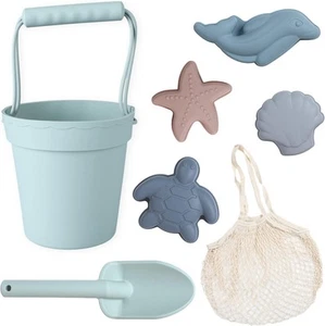 BLUE GINKGO Silicone Beach Toys - Modern Baby | Travel Friendly Set Green - Picture 1 of 9