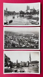 3 x Foto AK ZÜRICH Schweiz 1928 Stadtansichten mit Kirche     ( 168585 - Bild 1 von 2