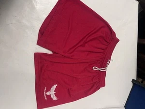 Damas Tejón Deportes Lucha Rojo Gimnasio Pantalones Cortos Medianos - Imagen 1 de 3