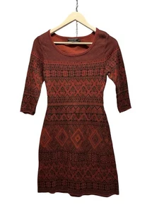 Peruvian Connection Size M Kashmiri Knit Sweater Pencil Midi Dress Pima Cotton - Picture 1 of 16