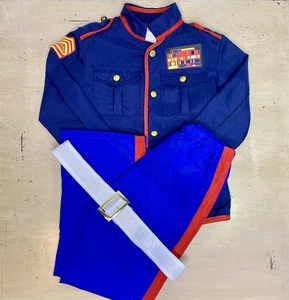 Marine Corps Kleid blau Größe Medium Kinderkostüm Halloween junger amerikanischer Held - Bild 1 von 12