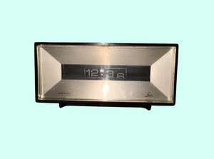 Vintage Lux Flip Clock Black & Gold Electric Working Timepiece Retro Dekor - Bild 1 von 11