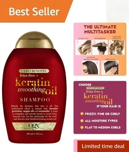 Glänzendes & glattes Haar mit krausfreiem glättendem Shampoo, 5-in-1-Formel, 13 flüssige Unzen - Bild 1 von 12