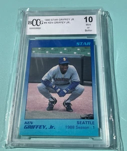 BCCG 1990 Star CO.  Griffey Jr. #4 Ken Griffey Jr. SEASON 1 - 10 Mint or Better - Picture 1 of 2