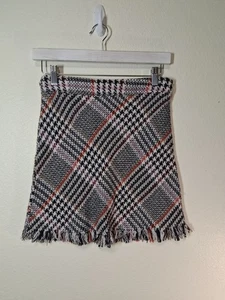 Gonna Principessa Polly Plaid Tweed Retrò Y2K Business Casual Preppy Ufficio Taglia 4 - Foto 1 di 4