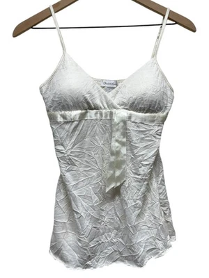 Vintage Charlotte Russe Top Feminino M Y2K Babydoll Enrugado Anos 00 Fada Coquete Branco - Imagem 1 de 4