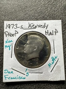 1973-S Kennedy Half Dollar. Matte Finish. Non Magnetic. Proof. San Francisco - Picture 1 of 5