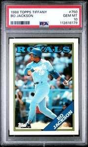 1988 Topps Tiffany #750 Bo Jackson Royals PSA 10 GEM OTTIME CONDIZIONI - Foto 1 di 2